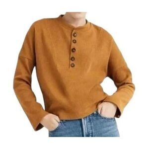 Madewell Mustard Button-Up Blouse